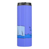 Cute happy springing pinguin cartoon illustratie thermosbeker (Achterkant)