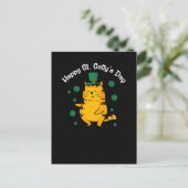 Cute Happy St. Catty's Day for St. Patty Briefkaart (Staand voorkant)