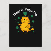 Cute Happy St. Catty's Day for St. Patty Briefkaart (Voorkant)