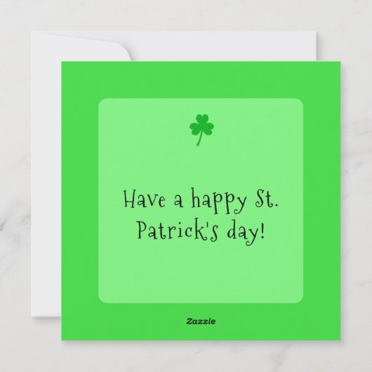 Cute Happy St Patricks Day Black Cat Emerald Green Feestdagenkaart (Achterkant)