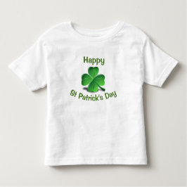 Cute Happy St Patricks Day Green Shamrock Kinder Shirts