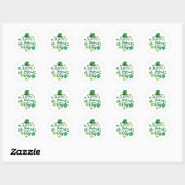 Cute Happy St. Patrick's Day Lucky Celebrate Print Ronde Sticker (Vel)