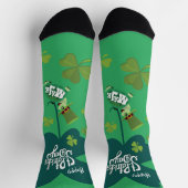 Cute Happy St. Patrick's Day MaJk Turtle Sokken (Top)