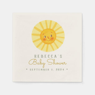 Cute Happy sun baby shower Napkins Servet