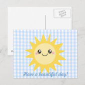 Cute Happy Sun Briefkaart (Voorkant / Achterkant)