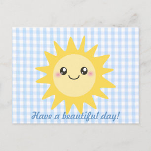 Cute Happy Sun Briefkaart