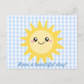 Cute Happy Sun Briefkaart (Voorkant)