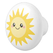 Cute Happy Sun cartoon - kwekerijdecor Keramische Knop (Rechts)