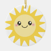 Cute Happy Sun Keramisch Ornament (Voorkant)