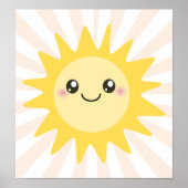 Cute Happy Sun Poster (Voorkant)