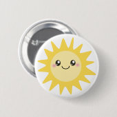 Cute Happy Sun Ronde Button 5,7 Cm (Voorkant /achterkant)