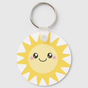 Cute Happy Sun Sleutelhanger
