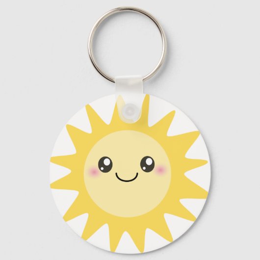 Cute Happy Sun Sleutelhanger (Voorkant)
