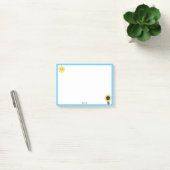 Cute Happy Sun, Sunflower & Light Blue Lijst Post-it® Notes (Kantoor)
