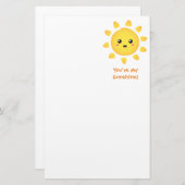 Cute Happy Sun Sunshine voor kinderen Briefpapier (Voorkant / Achterkant)