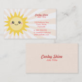 Cute Happy Sun visitekaartjes (Voorkant / Achterkant)