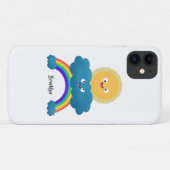 Cute happy sun wolwolk regenboog cartoon Case-Mate iPhone case (Achterkant (horizontaal))