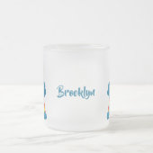 Cute happy sun wolwolk regenboog cartoon matglas koffiemok (Center)