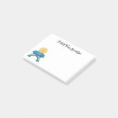 Cute happy sun wolwolk regenboog cartoon post-it® notes (Schuin)