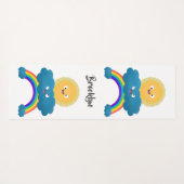 Cute happy sun wolwolk regenboog cartoon yogamat (Achterkant (horizontaal))