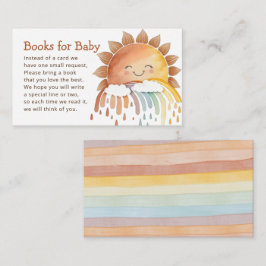 Cute Happy Sunshine Books voor Baby Baby shower Informatiekaartje