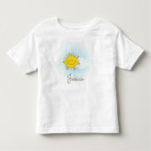 Cute Happy Sunshine Custom Voeg Jouw naam toe Kinder Shirts (Voorkant)