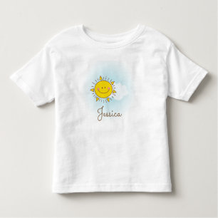 Cute Happy Sunshine Custom Voeg Jouw naam toe Kinder Shirts