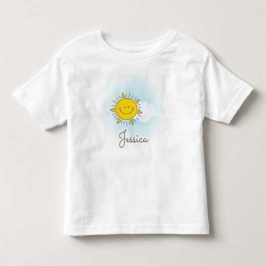 Cute Happy Sunshine Custom Voeg Jouw naam toe Kinder Shirts (Voorkant)