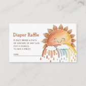 Cute Happy Sunshine Diaper Baby shower Raffle Informatiekaartje (Voorkant)