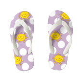 Cute Happy Sunshine en Polka Dot Pattern Kinder Teenslippers (Voetbed)