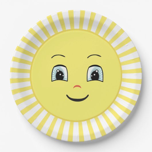 Cute Happy Sunshine Papieren Bordje (Voorkant)