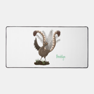 Cute happy superb lyrebird cartoon illustratie bureaumat