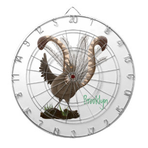 Cute happy superb lyrebird cartoon illustratie dartbord