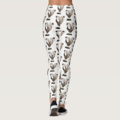 Cute happy superb lyrebird cartoon illustratie leggings (Achterkant)