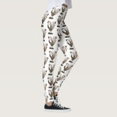 Cute happy superb lyrebird cartoon illustratie leggings (Rechts)