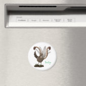 Cute happy superb lyrebird cartoon illustratie magneet (Insitu (Vaatwasser))