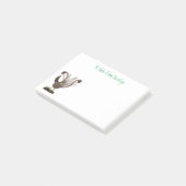Cute happy superb lyrebird cartoon illustratie post-it® notes (Schuin)