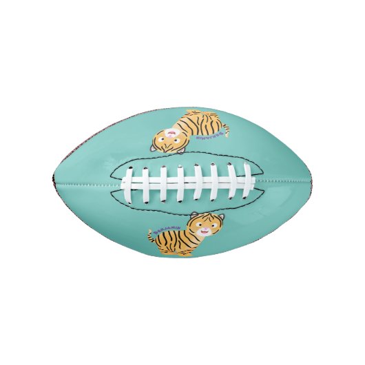 Cute happy tijgerkub cartoon american football (Voorkant)