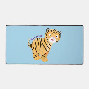 Cute happy tijgerkub cartoon bureaumat