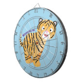 Cute happy tijgerkub cartoon dartbord (Voorkant Rechts)