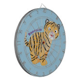 Cute happy tijgerkub cartoon dartbord (Voorkant Links)