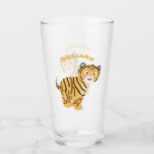 Cute happy tijgerkub cartoon glas (Achterkant)