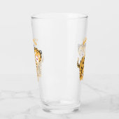 Cute happy tijgerkub cartoon glas (Links)