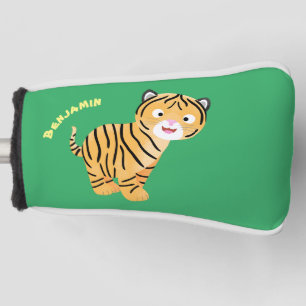 Cute happy tijgerkub cartoon golfheadcover