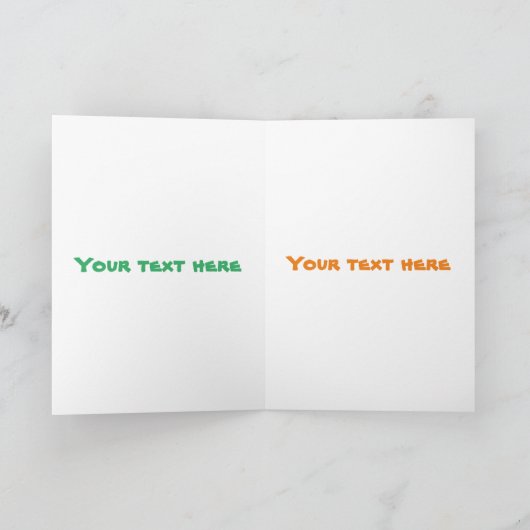 Cute happy tijgerkub cartoon kaart (Binnen)