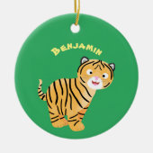 Cute happy tijgerkub cartoon keramisch ornament (Voorkant)