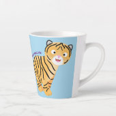 Cute happy tijgerkub cartoon latte mok (Rechts)