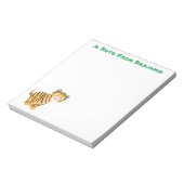 Cute happy tijgerkub cartoon notitieblok (Linkerzijde)