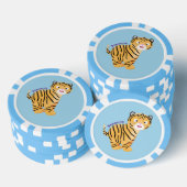 Cute happy tijgerkub cartoon poker chips (Opstapeling)