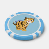 Cute happy tijgerkub cartoon poker chips (Enkel)